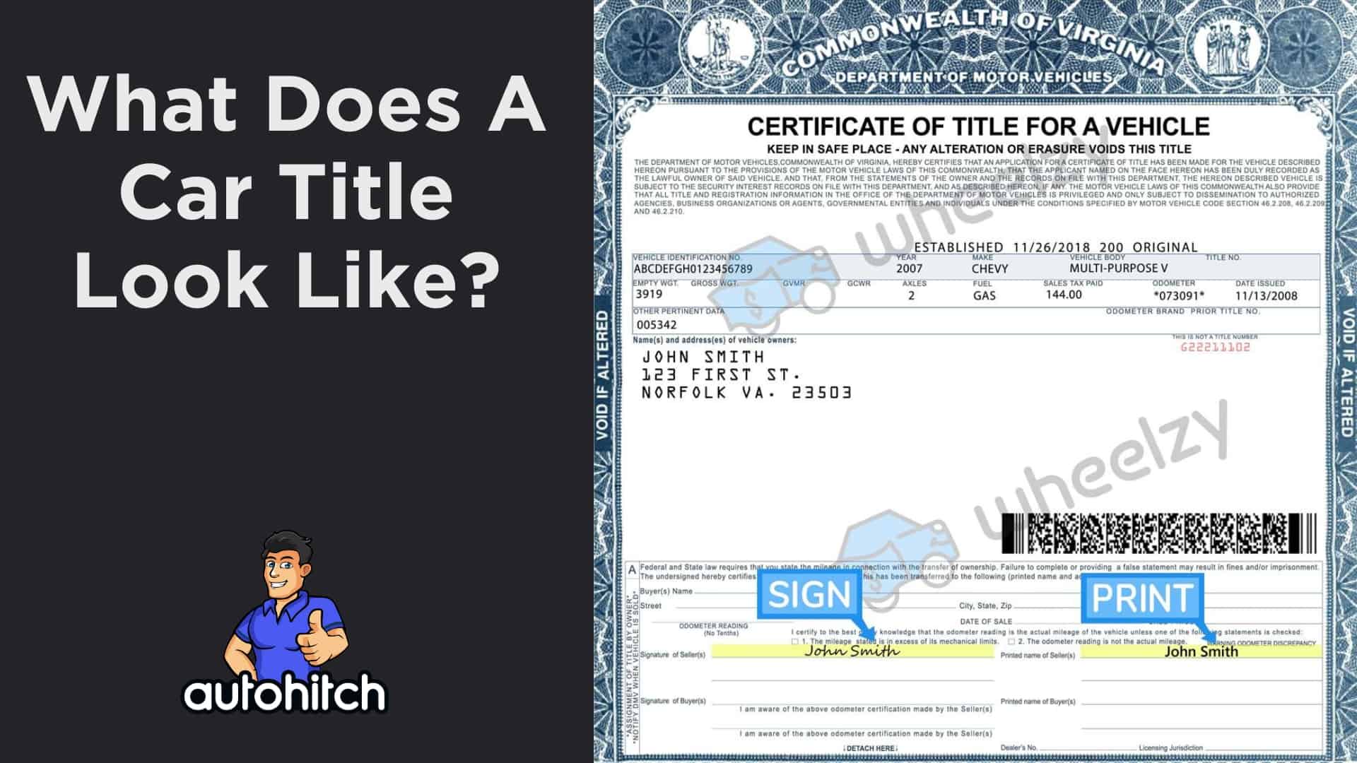 What Does A Car Title Look Like