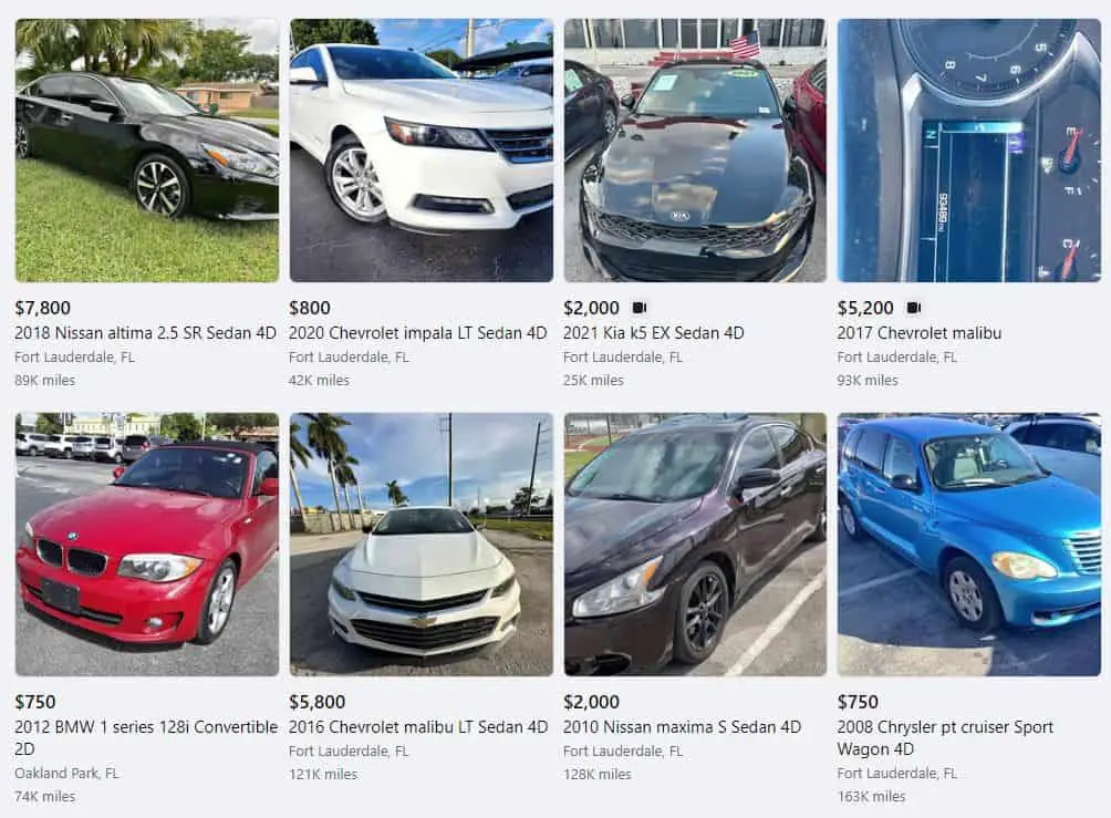 Facebook marketplace car ads
