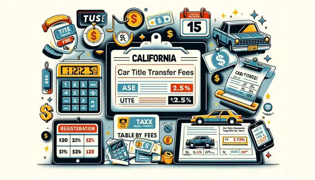 california Car Title Transfer Fees