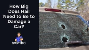 how big of hail to damage car