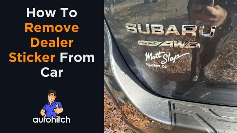 How To Remove Dealer Sticker From Car